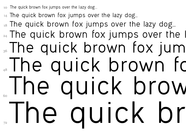 Ogonek font waterfall